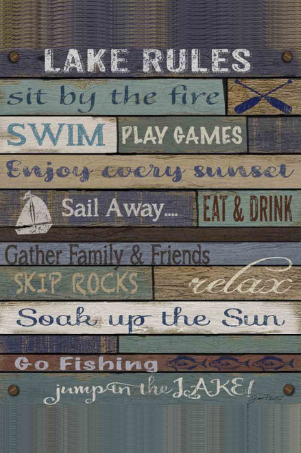 Lake Rules On Wood