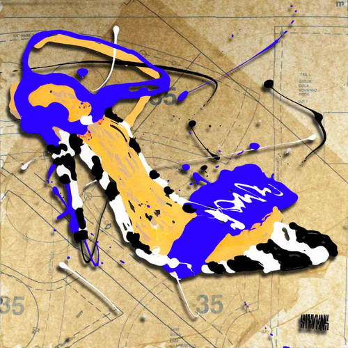 Zebra Heel Blue