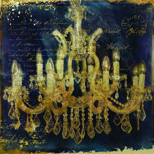 Navy Gold Chandelier