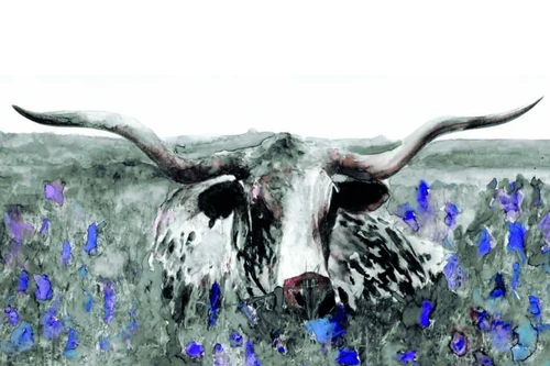Longhorn in Flowers