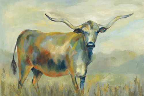 Colorful Longhorn Cow