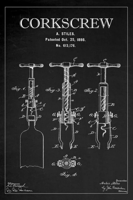 Blackboard Patent - Corkscrew