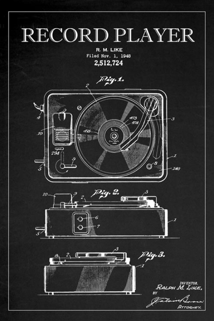 Blackboard Patent - Record Player