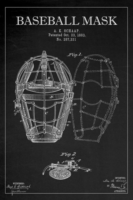 Blackboard Patent - Baseball Mask