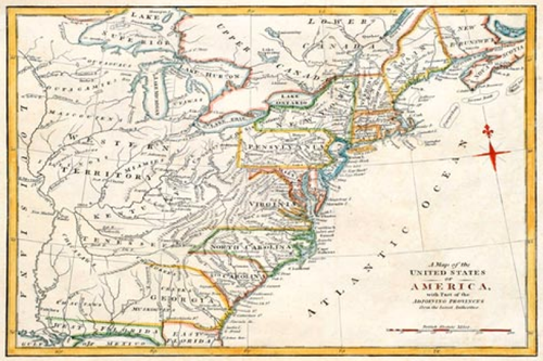 Vintage Map of America III