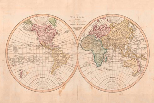 Vintage Map of the World IV