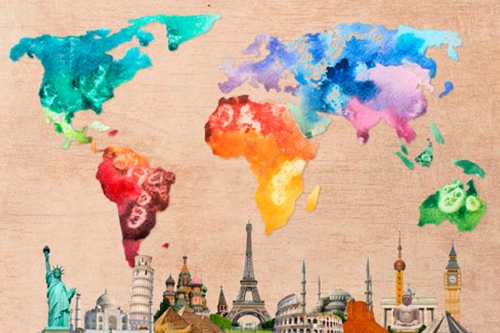 Wonders of the World - Watercolor