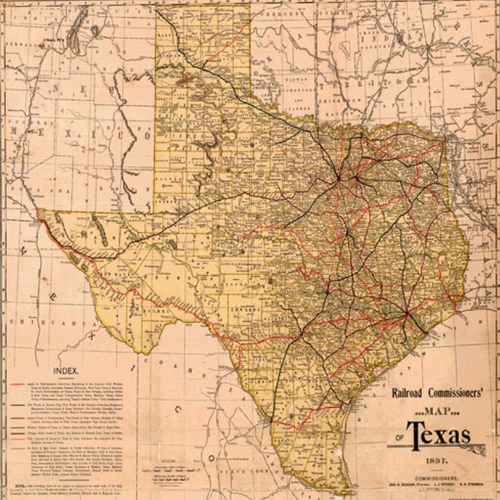 Railroad Commissioner's Map of Texas