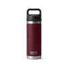 YETI Rambler Bottle with Chug Cap, 532 mL: Wild Vine Red