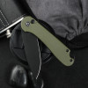 CIVIVI Button Lock Elementum II Knife: 2.96" Nitro-V Drop Point Blade, Green G10 Handle, Model C18062P-3