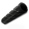 Infinite Product Solutions 13/16-16 Knurled Spiral Fluted Sound Redirect Sleeve 5.75": Black Aluminum