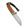 CIVIVI Cloud Peak Knife: 4.6", Drop Point, Plain Edge, Satin Blade, Guibourtia Wood Handle, Nickel Slvr Guard, Model C23044-3