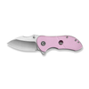CIVIVI Gordo Knife: 2.51", Drop Point, Plain Edge, Satin Finished Blade, Powder Pink G10 Handle, Model C22018C-4