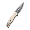 CIVIVI Incindie Knife: 3.48", Spear Point, Plain Edge Blade, Ivory G10 Handle, Model C23053-DS1