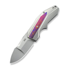 WE Knife Coral Knife: 2.95", Plain Edge, Polished Bead Blasted Blade, Titanium w/ Timascus Handle, Model WE24044-4