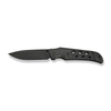 WE Knife WE-Guthrie Knife: 3.94", Drop Point, Plain Edge, Black Stonewashed Blade, Titanium w/ Rose CF Handle, Model WE23072B-1