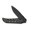 WE Knife WE-Guthrie Knife: 3.94", Drop Point, Plain Edge, Black Stonewashed Blade, Titanium w/ Rose CF Handle, Model WE23072B-1