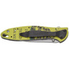 Kershaw Leek Gadsden "Don't Tread On Me" Edition Knife: 3", 14C28N Drop Point Blade, Yellow Aluminum Handle, Model 1660GADS
