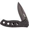 RUKO Knives Knife: 3 1/4", Plain Blade, Black, Rubberized Aluminum Vented Handle, Model RUK0075BK