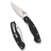 Spyderco MIlitary Model Knife: Plain Edge, Full Flat Grind, Black G-10, LinerLock, Model C36GPE