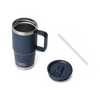 YETI Rambler Travel Mug w/ Colour-Matched Straw Lid, 591 mL / 20 oz: Navy