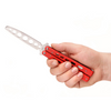 Boker Balisong Trainer Knife: 4.06", Stainless Blade, Red G10 Handle, Model 01BO712