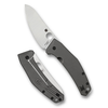 Spyderco Spydie Chef Knife: 3.32" LC200N Plain Edge Full Flat Grind Blade, Grey Titanium Handle, Liner Lock, Model C211TIP
