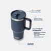 YETI Rambler Travel Straw Mug w/ Colour-Matched Straw Lid, 887 mL / 30 oz: Black