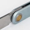 Vosteed Corgi-V 2.38" Stainless Knife: 14C28N Drop-Point Blade, Macaron Blue Aluminum Scales, Model A3725