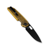 Kizer Knives Varatas Knife: 3.24", Plain Edge, Drop-Point, Black Blade, PEI Handle, Model V3637C1