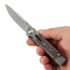 Kansept Kitpu Knife: 2.9", Plain Edge, Satin Blade, Satin Titanium & 80's Camo Carbon Handle, Model K2123A3