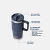 YETI Rambler Travel Straw Mug w/ Colour-Matched Straw Lid, 591 mL / 20 oz: Black