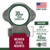 Weaver Grand Slam Rings: 1", Medium, Black, Weaver Style