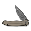 CIVIVI Kitefin, Button Lock Knife: Drop-Point, Plain Edge Blade, Brownish Gray Aluminum Handle, Model C24091-DS1