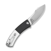 CIVIVI Outlaw Muk, Button Lock Knife: 3.47", 14C28N, Nessmuk, Plain Edge, Satin Blade, Black & White G10 Handle, Model C24079-4