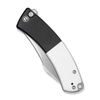 CIVIVI Outlaw Muk, Button Lock Knife: 3.47", 14C28N, Nessmuk, Plain Edge, Satin Blade, Black & White G10 Handle, Model C24079-4