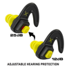 ULTRX Shift Adjustable Protection Ear Plugs, Grey / Yellow
