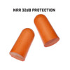 ULTRX Foam Ear Plugs, Orange: 50-Pairs