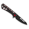 Buck Knives 811 Trace Ops Knife: Plain Edge; Black Skeletonised Alum Handle w/ Red, Model 0811BKS-C