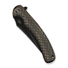 WE Knife Dracarys Flipper & Thumb Stud Knife Bronze & Black Titanium Handle (3.58" Black Stonewashed Bevels, Black Brushed Flats Bohler M390 Blade) Model WE25061B-4