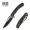 WE Knife Dracarys Flipper & Thumb Stud Knife Black Titanium Handle (3.58" Black Stonewashed Bohler M390 Blade, Satin Flat) Model WE25061B-5