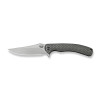 WE Knife Dracarys Flipper & Thumb Stud Knife Gray Titanium Handle (3.58" Stonewashed Bohler M390 Blade) Model WE25061B-1