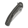 WE Knife Dracarys Flipper & Thumb Stud Knife Gray Titanium Handle (3.58" Stonewashed Bohler M390 Blade) Model WE25061B-1