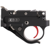 KIDD Two-Stage Trigger for the Ruger 10/22: Black Guard w/ Red Curved Blade, 12oz/12oz=1.5lbs, Extended & Long Mag Release, 22 LR Hammer Spring