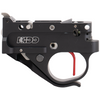 KIDD Two-Stage Trigger for the Ruger 10/22: Black Guard w/ Red Straight Blade, 12oz/12oz=1.5lbs, Extended & Long Mag Release, 22 LR Hammer Spring