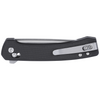 CRKT Q Compact Crossbar Lock Knife: Drop Point, Plain Edge, Stonewash Blade; Black GRN, Model 7075