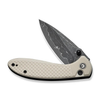 CIVIVI Faeger Flipper & Thumb Stud & Button Lock Knife Milled Ivory G10 Handle, Model C24031-DS1