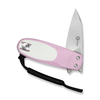 CIVIVI Purr Flipper & Slip Joint Knife Powder Pink & White G10 Handle, Model C25054-4