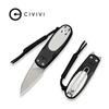 CIVIVI Purr Flipper & Slip Joint Knife Black & White G10 Handle, Model C25054-2
