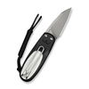 CIVIVI Purr Flipper & Slip Joint Knife Black & White G10 Handle, Model C25054-2